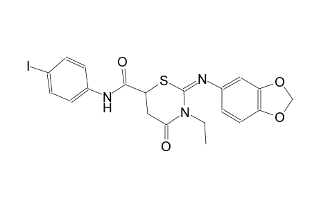 2H-1,3-thiazine-6-carboxamide, 2-(1,3-benzodioxol-5-ylimino)-3-ethyltetrahydro-N-(4-iodophenyl)-4-oxo-, (2E)-