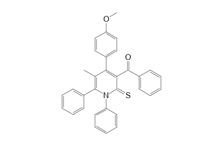 3-Benzoyl-4-(4-methoxyphenyl)-5-methyl-2-thioxo-1,6-diphenyl-1,2-dihydropyridine [3-benzoyl-5-methyl-4-(4-methoxyphenyl)-1,6-diphenyl-2(1H)-pyridinethione]