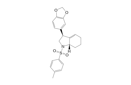3-(3,4-Methylenedioxyphenyl)-N-tosyl-1,2,3,5,6,7-hexahydro-7a.beta.-H-indole