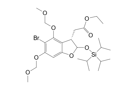 Ethyl 5-bromo-2,3-dihydro-4,6-bis(methoxymethoxy)-2-tris[(1-methylethyl)silyloxy]-benzofuran-3-acetate