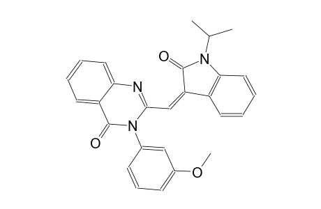 4(3H)-quinazolinone, 2-[(Z)-[1,2-dihydro-1-(1-methylethyl)-2-oxo-3H-indol-3-ylidene]methyl]-3-(3-methoxyphenyl)-