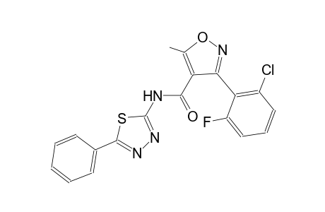 3-(2-chloro-6-fluorophenyl)-5-methyl-N-(5-phenyl-1,3,4-thiadiazol-2-yl)-4-isoxazolecarboxamide