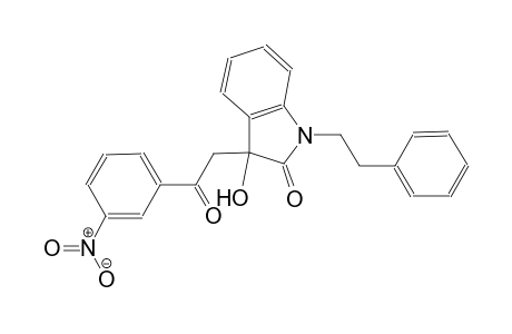 3-hydroxy-3-[2-(3-nitrophenyl)-2-oxoethyl]-1-(2-phenylethyl)-1,3-dihydro-2H-indol-2-one