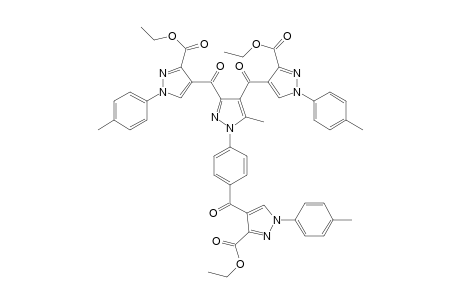 3,4-Bis-(1-(4-methylphenyl)-3-ethoxycarbonyl-pyrazol-4-carbonyl)-5-methyl-1-[4-(1-(4-methylphenyl)-3-ethoxycarbonyl-pyrazol-4-carbonyl)-phenyl]-pyrazole