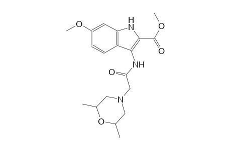 methyl 3-{[(2,6-dimethyl-4-morpholinyl)acetyl]amino}-6-methoxy-1H-indole-2-carboxylate