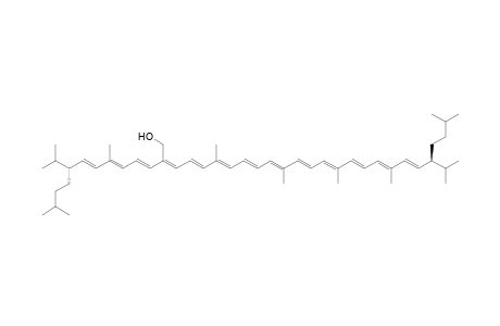 .psi.,.psi.-Caroten-20-ol, 3,3',4,4'-tetradehydro-1,1',2,2'-tetrahydro-2,2'-bis(3-methylbutyl)-, (2R,2'R)-