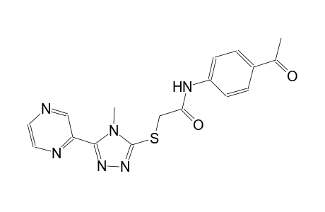 N-(4-acetylphenyl)-2-{[4-methyl-5-(2-pyrazinyl)-4H-1,2,4-triazol-3-yl]sulfanyl}acetamide