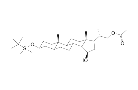 22-Acetoxy-3.beta.-[(t-butyldimethylsilyl)oxy]-5.alpha.-23,24-bisnorcholan-15-.beta.-ol