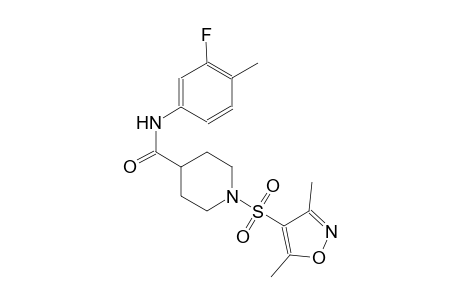 1-[(3,5-dimethyl-4-isoxazolyl)sulfonyl]-N-(3-fluoro-4-methylphenyl)-4-piperidinecarboxamide