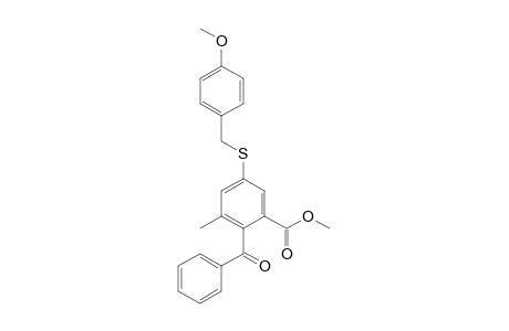 2-Benzoyl-3-methyl-5-(p-anisylthio)benzoic acid methyl ester