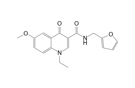 3-quinolinecarboxamide, 1-ethyl-N-(2-furanylmethyl)-1,4-dihydro-6-methoxy-4-oxo-