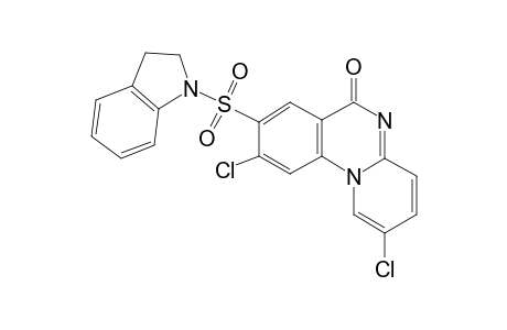4,13-dichloro-5-(2,3-dihydro-1H-indole-1-sulfonyl)-1,9-diazatricyclo[8.4.0.0(2,7)]tetradeca-2(7),3,5,9,11,13-hexaen-8-one