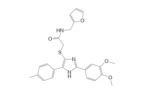 acetamide, 2-[[2-(3,4-dimethoxyphenyl)-5-(4-methylphenyl)-1H-imidazol-4-yl]thio]-N-(2-furanylmethyl)-