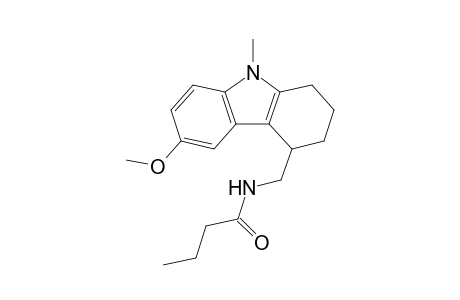 N-[(6-methoxy-9-methyl-1,2,3,4-tetrahydrocarbazol-4-yl)methyl]butanamide