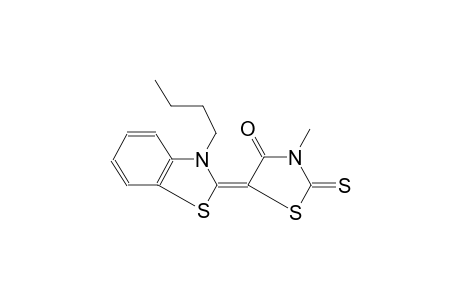 (5Z)-5-(3-butyl-1,3-benzothiazol-2(3H)-ylidene)-3-methyl-2-thioxo-1,3-thiazolidin-4-one