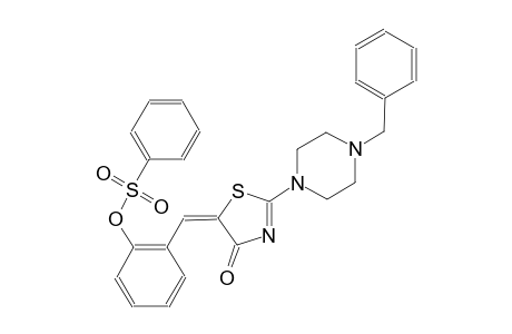 2-[(E)-(2-(4-benzyl-1-piperazinyl)-4-oxo-1,3-thiazol-5(4H)-ylidene)methyl]phenyl benzenesulfonate