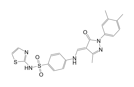 benzenesulfonamide, 4-[[(E)-[1-(3,4-dimethylphenyl)-1,5-dihydro-3-methyl-5-oxo-4H-pyrazol-4-ylidene]methyl]amino]-N-(2-thiazolyl)-