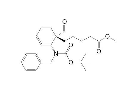 Methyl 5-((1'S,2'R)-2'-(benzyl(tert-butoxycarbonyl)amino)-1'-formylcyclohex-3'-enyl)pentanoate