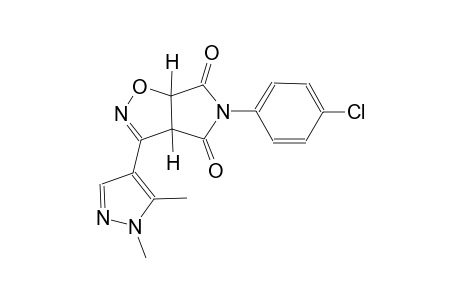 3aH-pyrrolo[3,4-d]isoxazole-4,6(5H,6aH)-dione, 5-(4-chlorophenyl)-3-(1,5-dimethyl-1H-pyrazol-4-yl)-, (3aS,6aR)-