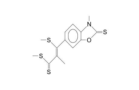 2-Methyl-3-(N-methyl-2-thioxo-2,3-dihydro-benzoxazol-6-yl)-3-methylthio-prop-2-en-dithioic acid, methyl ester