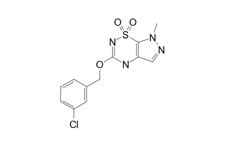 3-(3'-CHLOROBENZYLOXY)-7-METHYL-1,1-DIOXO-4H-PYRAZOLO-[4,5-E]-[1,2,4]-THIADIAZINE