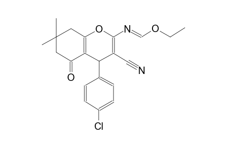 methanimidic acid, [4-(4-chlorophenyl)-3-cyano-5,6,7,8-tetrahydro-7,7-dimethyl-5-oxo-4H-1-benzopyran-2-yl]-, ethyl ester