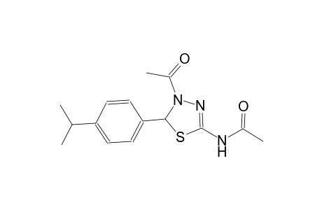 N-[4-acetyl-5-(4-isopropylphenyl)-4,5-dihydro-1,3,4-thiadiazol-2-yl]acetamide