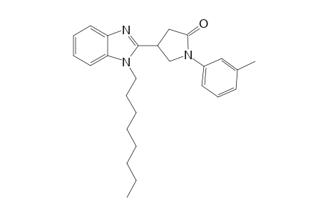 1-(3-Methylphenyl)-4-(1-octyl-1H-1,3-benzodiazol-2-yl)pyrrolidin-2-one