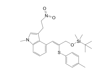 3-(2'-Nitroethyl)-4-[3'-(t-butyldimethylsilyloxy)-2'-(p-tolylthio)-1'-propen-1'-yl]-1-methylindole