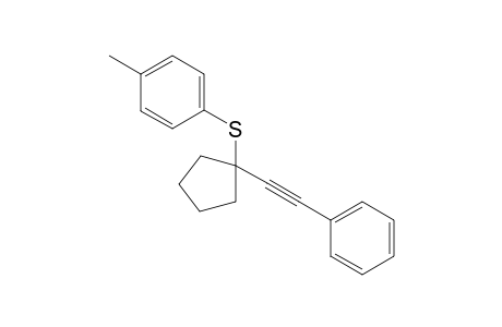 1-(Phenylethynyl)cyclopentyl) (p-tolyl) sulfide