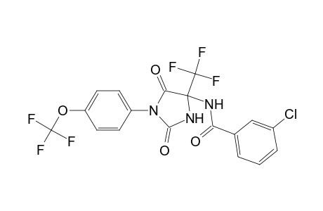 3-Chloro-N-[2,5-diketo-1-[4-(trifluoromethoxy)phenyl]-4-(trifluoromethyl)imidazolidin-4-yl]benzamide