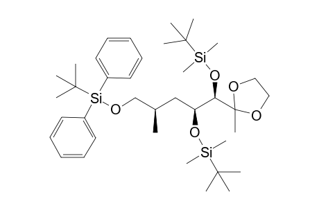 (5R,6S,8R)-6-((tert-butyldimethylsilyl)oxy)-2,2,3,3,8,12,12-heptamethyl-5-(2-methyl-1,3-dioxolan-2-yl)-11,11-diphenyl-4,10-dioxa-3,11-disilatridecane