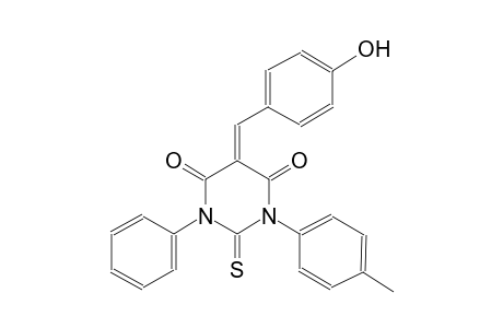 4,6(1H,5H)-pyrimidinedione, dihydro-5-[(4-hydroxyphenyl)methylene]-1-(4-methylphenyl)-3-phenyl-2-thioxo-, (5Z)-