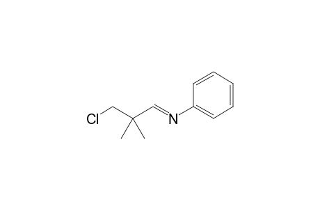 N-[(E)-3-Chloro-2,2-dimethylpropylidene]aniline