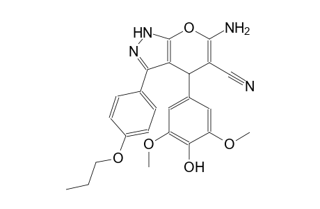 6-amino-4-(4-hydroxy-3,5-dimethoxyphenyl)-3-(4-propoxyphenyl)-1,4-dihydropyrano[2,3-c]pyrazole-5-carbonitrile