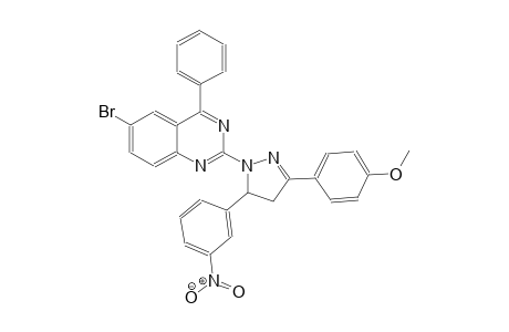 6-bromo-2-[3-(4-methoxyphenyl)-5-(3-nitrophenyl)-4,5-dihydro-1H-pyrazol-1-yl]-4-phenylquinazoline