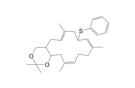 erythro-14,15-O-isopropylidene-1-(hydroxymethyl)-14-hydroxy-6-(phenylthio)-4,8,12-trimethylcyclotetradeca-(E,E,E)-3,7,11-triene