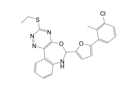 6-[5-(3-chloro-2-methylphenyl)-2-furyl]-3-(ethylsulfanyl)-6,7-dihydro[1,2,4]triazino[5,6-d][3,1]benzoxazepine