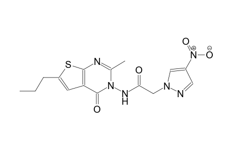 N-(2-methyl-4-oxo-6-propylthieno[2,3-d]pyrimidin-3(4H)-yl)-2-(4-nitro-1H-pyrazol-1-yl)acetamide