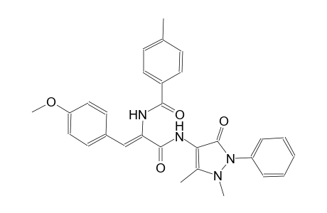N-[(Z)-1-{[(1,5-dimethyl-3-oxo-2-phenyl-2,3-dihydro-1H-pyrazol-4-yl)amino]carbonyl}-2-(4-methoxyphenyl)ethenyl]-4-methylbenzamide