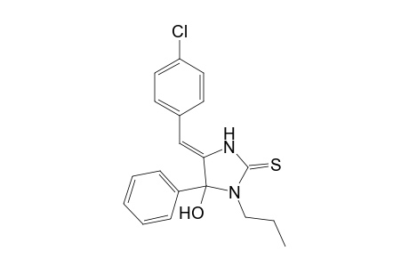 4-(4-Chlorobenzylidene)-5-hydroxy-5-phenyl-1-propylimidazolidine-2-thione