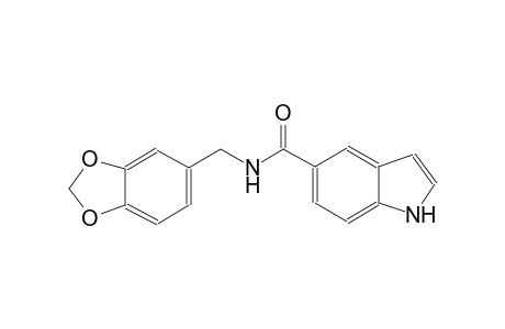 1H-indole-5-carboxamide, N-(1,3-benzodioxol-5-ylmethyl)-