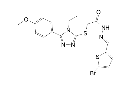 N'-[(E)-(5-bromo-2-thienyl)methylidene]-2-{[4-ethyl-5-(4-methoxyphenyl)-4H-1,2,4-triazol-3-yl]sulfanyl}acetohydrazide