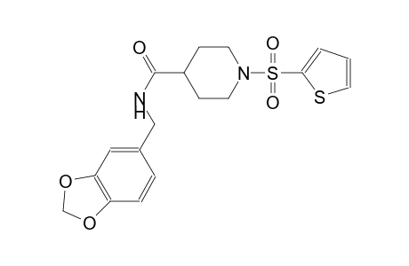 N-(1,3-benzodioxol-5-ylmethyl)-1-(2-thienylsulfonyl)-4-piperidinecarboxamide