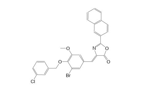 (4Z)-4-{3-bromo-4-[(3-chlorobenzyl)oxy]-5-methoxybenzylidene}-2-(2-naphthyl)-1,3-oxazol-5(4H)-one