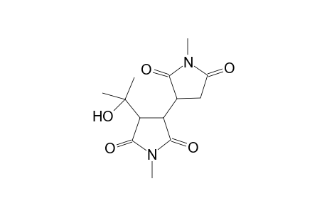 1-Methyl-3-[1-methyl-2,5-bis(oxidanylidene)pyrrolidin-3-yl]-4-(2-oxidanylpropan-2-yl)pyrrolidine-2,5-dione