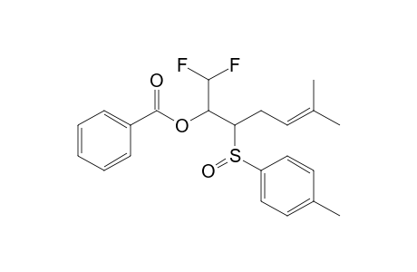 6-Methyl-1,1-difluoro-3-[(4'-methylphenyl)sulfinyl]hept-5-en-2-yl benzoate