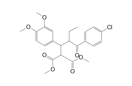 dimethyl 2-[2-(4-chlorobenzoyl)-1-(3,4-dimethoxyphenyl)butyl]malonate