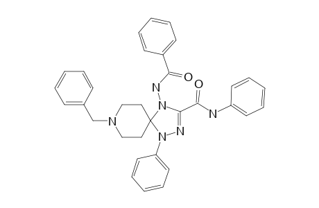 4-BENZOYLAMINO-8-BENZYL-1-PHENYL-3-PHENYLAMINOCARBONYL-1,2,4,8-TETRAAZA-SPIRO-[4.5]-DEC-2-ENE