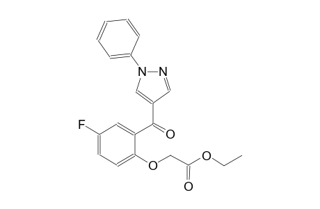 ethyl {4-fluoro-2-[(1-phenyl-1H-pyrazol-4-yl)carbonyl]phenoxy}acetate
